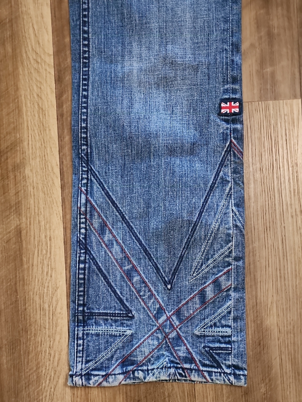 Pepe Jeans London Low Rise Embroidered Hem Y2K Denim Jeans - Picture 4 of 16